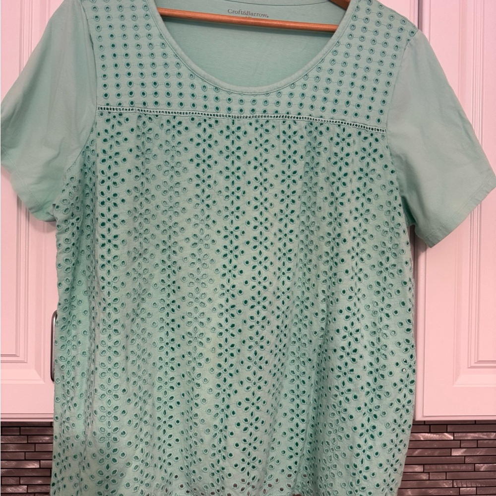 Stylish eyelet blouse